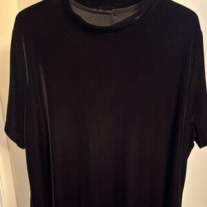 East West Vintage Plus Size Black Velvet Dress